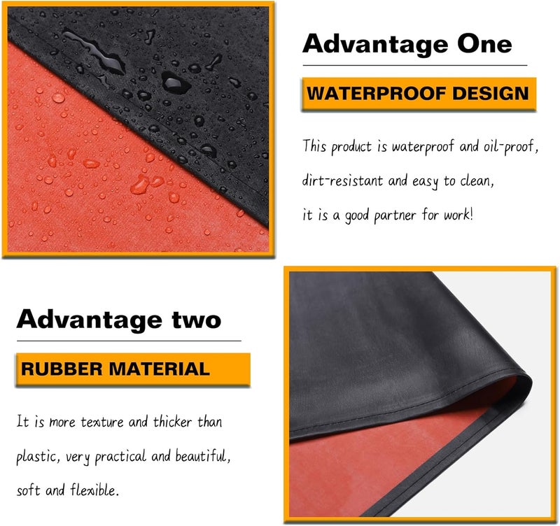 Homsolver Thick Rubber Waterproof Apron, Adjustable Heavy Duty Dishwashing Apron, Work Apron For Cooking, Cleaning Fish, Gardening, Lab Work, Butcher And Dog Grooming - Image 3